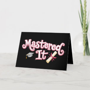 Mastered It Graduation Master's Degree Graduate Thank You Card