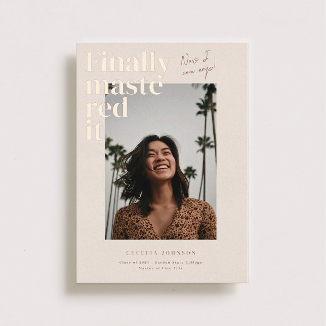 Mastered It! Graduation Photo Announcement (Creator Uploaded)