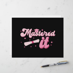 Mastered It Masters Degree Graduate MBA Graduation Custom Letterhead