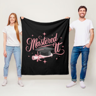 Mastered It Masters Degree Graduate MBA Graduation Fleece Blanket