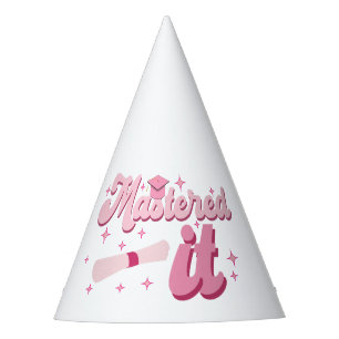 Mastered It Masters Degree Graduate MBA Graduation Party Hat