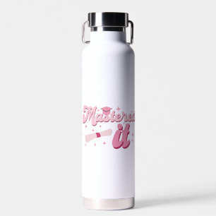Mastered It Masters Degree Graduate MBA Graduation Water Bottle