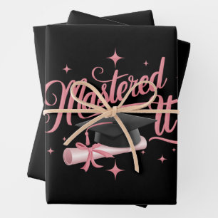 Mastered It Masters Degree Graduate MBA Graduation Wrapping Paper Sheet