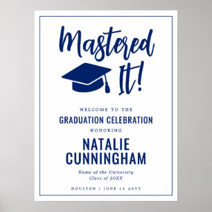 Mastered It Masters Degree Graduation Welcome Poster