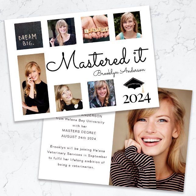 Mastered It Photo Collage Graduate Announcement (Creator Uploaded)