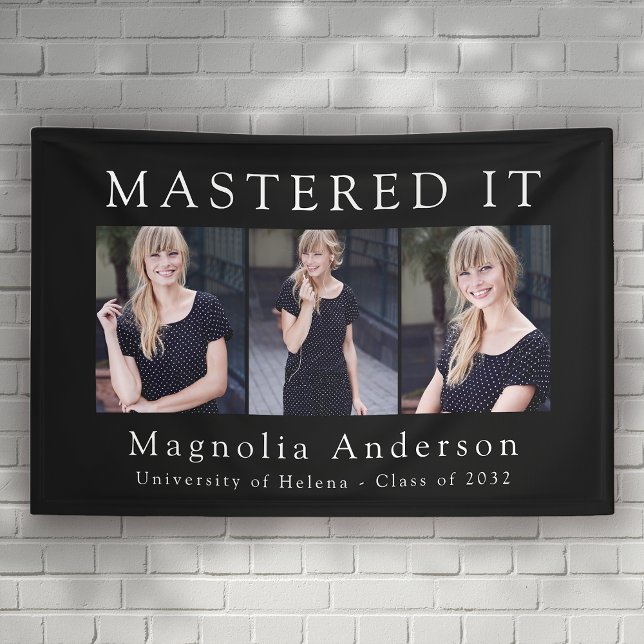 Mastered It Photo Collage Masters Graduation Banner (Creator Uploaded)