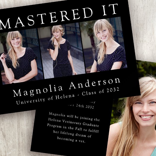 Mastered It Photo Graduation Announcement (Creator Uploaded)