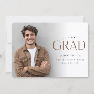 Mastered It Simple Arch Photo Graduation Party Invitation
