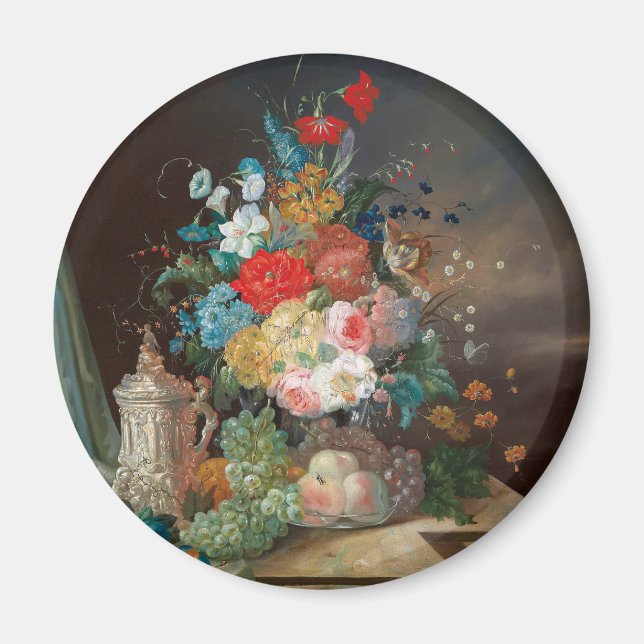 Masterful Still Life: Flowers & Fruit Magnet (Front)