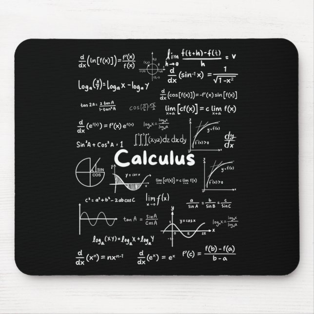 Mastering Essential Calculus Formulas Math Genius  Mouse Pad (Front)