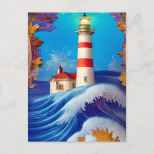Masterpiece 3D Lighthouse Graphic Postcard
