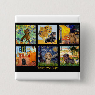 Masterpiece Composite-Dachshunds 15 Cm Square Badge