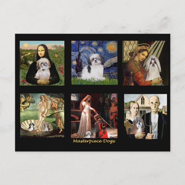 Masterpiece Composite-Shih Tzus Postcard (Front)