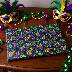 Masterpiece Mardi Gras Masks pattern Tissue Paper