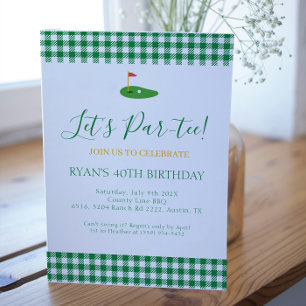 Masters Birthday Golf Theme for Older Adult  Invitation