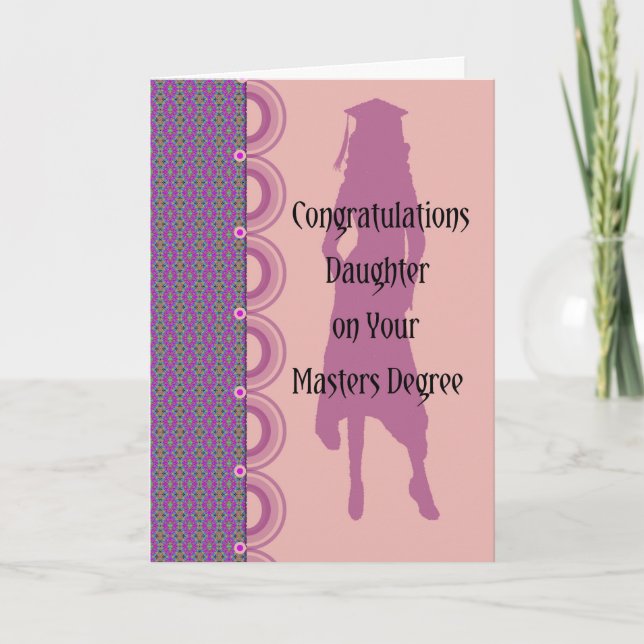 Masters Degree Card for Daughter (Front)