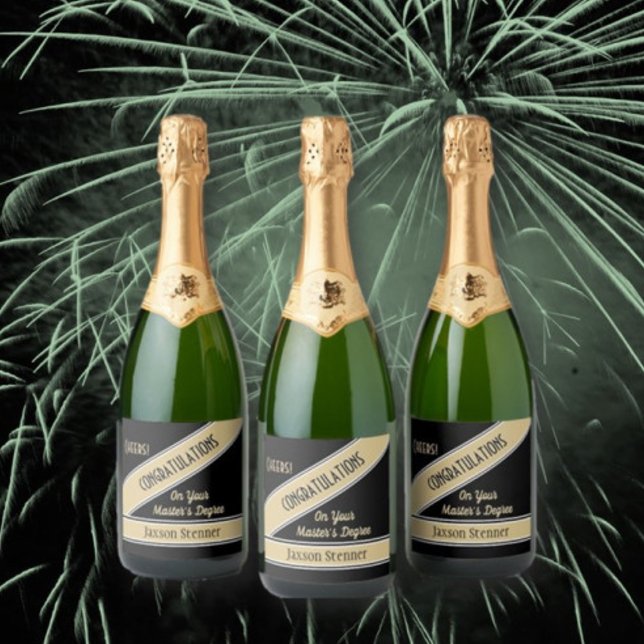 Master's degree Congrats Beverage Label Set (Creator Uploaded)