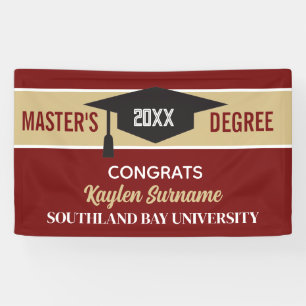 Master's Degree Congrats! CUSTOM Banner