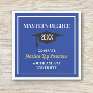 Master's Degree Congrats! CUSTOM Grad Napkins