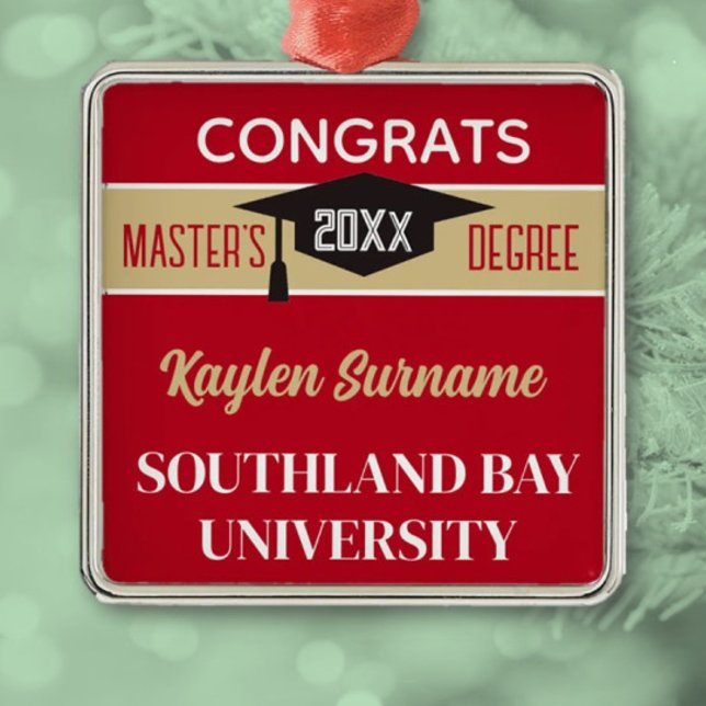 Master's Degree Congrats! CUSTOM  Metal Tree Decoration (Creator Uploaded)