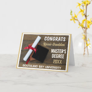 Master's Degree! Congrats Grad CUSTOM  Card