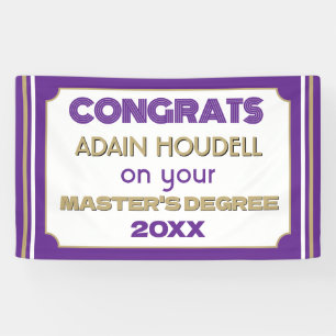 Master's Degree Congrats! Personalised Banner