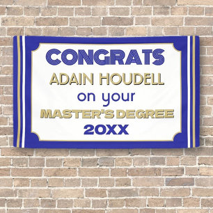 Master's Degree Congrats! Personalised Banner