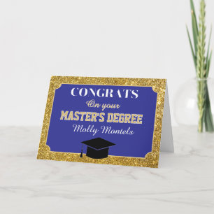 Master's Degree Congrats! Personalised Card
