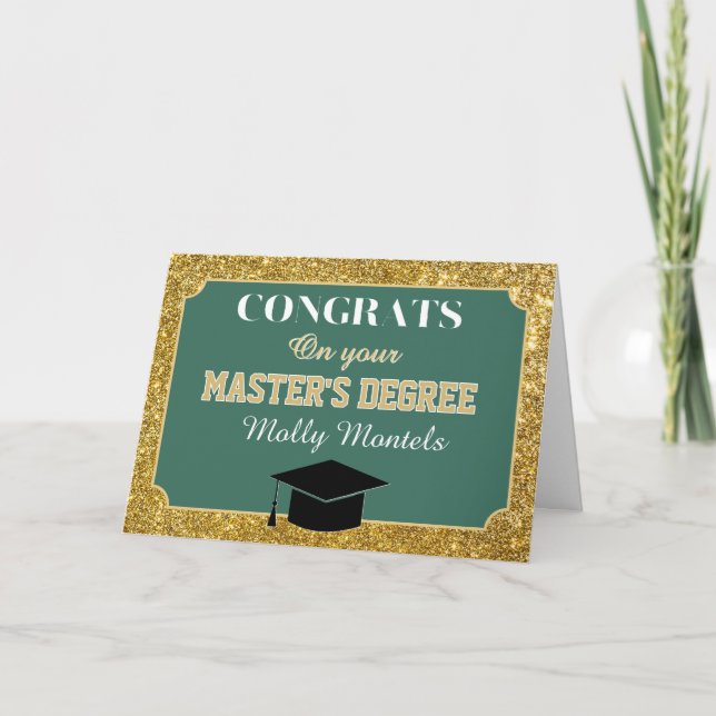 Master's Degree Congrats! Personalised Card (Front)