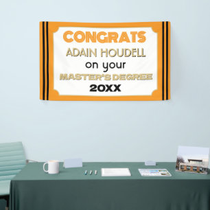 Master's Degree Congrats! Personalized Banner