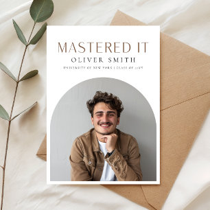 Masters Degree Grad Photo Graduation Party Postcard