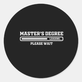 Master'S Degree Loading Please Wait Progress Bar Classic Round Sticker