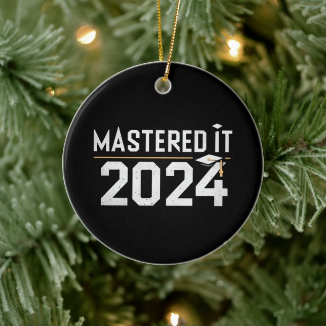 Master's Degree Mastered It 2024 Masters Degree  Ceramic Tree Decoration (Tree)
