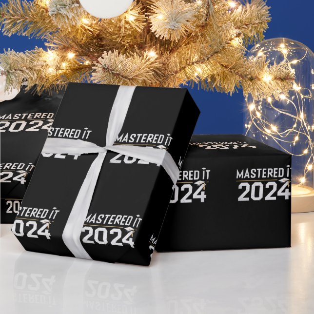 Master's Degree Mastered It 2024 Masters Degree  Wrapping Paper (Holidays)