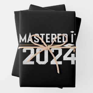 Master's Degree Mastered It 2024 Masters Degree  Wrapping Paper Sheet