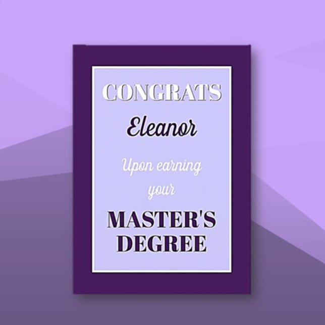 Master's Degree! Personalised graduation  Card (Creator Uploaded)