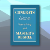 Master's Degree! Personalised graduation 