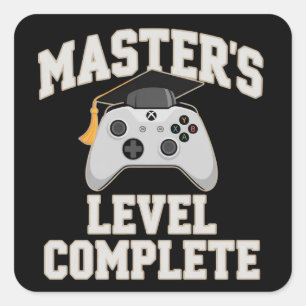 Master's Gamer Graduate Class of 2026 Graduation Square Sticker