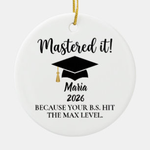 Masters Graduation Ornament, College Graduation  Ceramic Tree Decoration