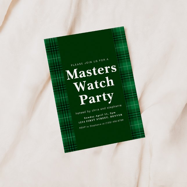 Masters Tournament Golf Watch Party Invitation (Creator Uploaded)