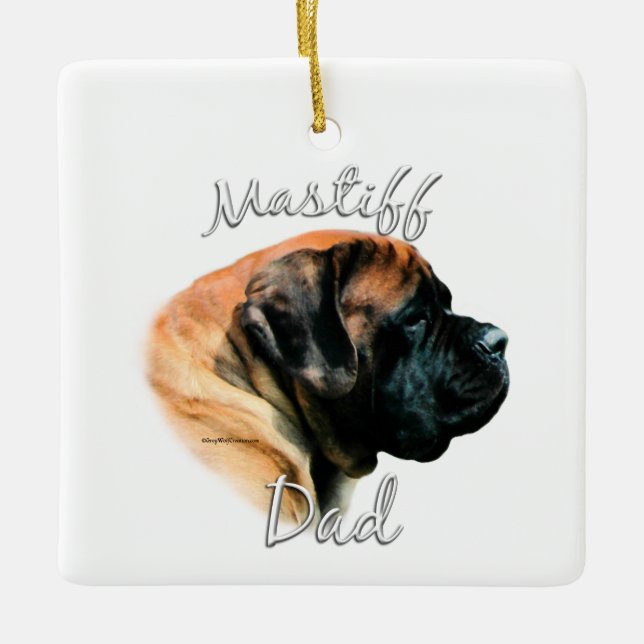 Mastiff (apricot) Dad 2 Ceramic Ornament (Front)