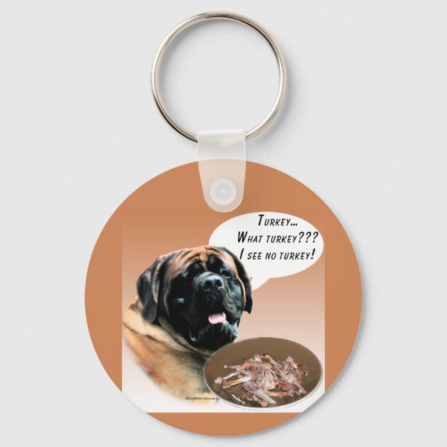 Mastiff (apricot) Turkey Key Ring (Front)