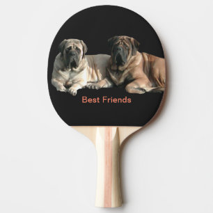 Mastiff Best Friends Ping Pong Paddle
