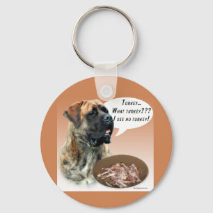 Mastiff (brindle) Turkey Key Ring