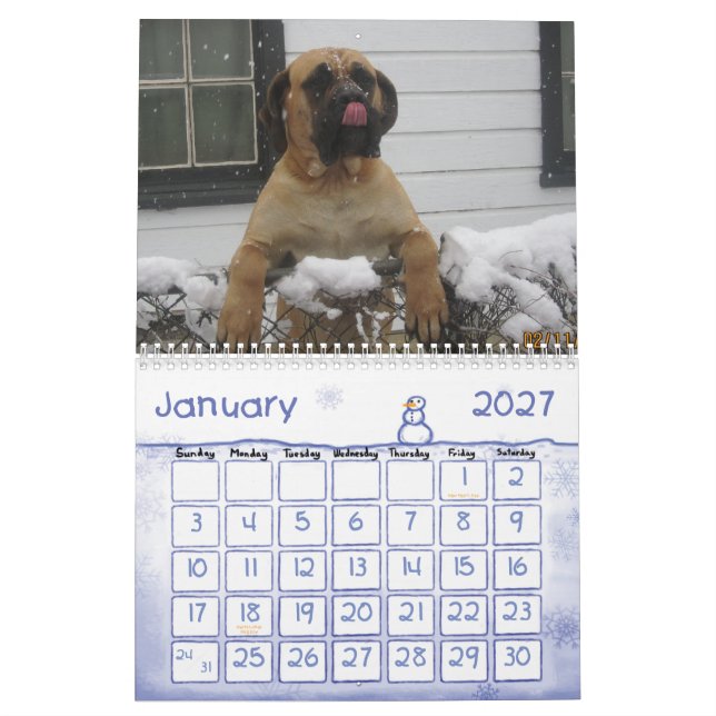 Mastiff Calendar (Jan 2027)