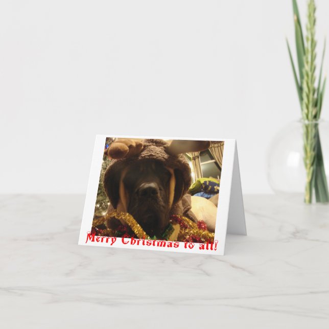 Mastiff Christmas Card (Front)