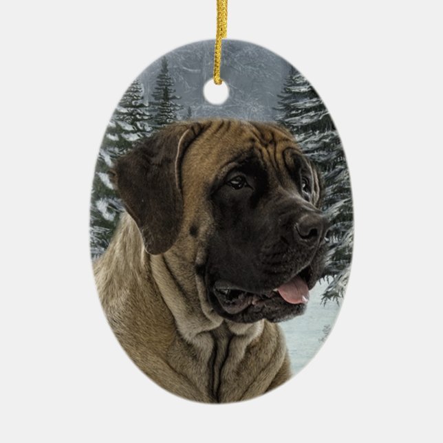 Mastiff Christmas Ornament (Front)