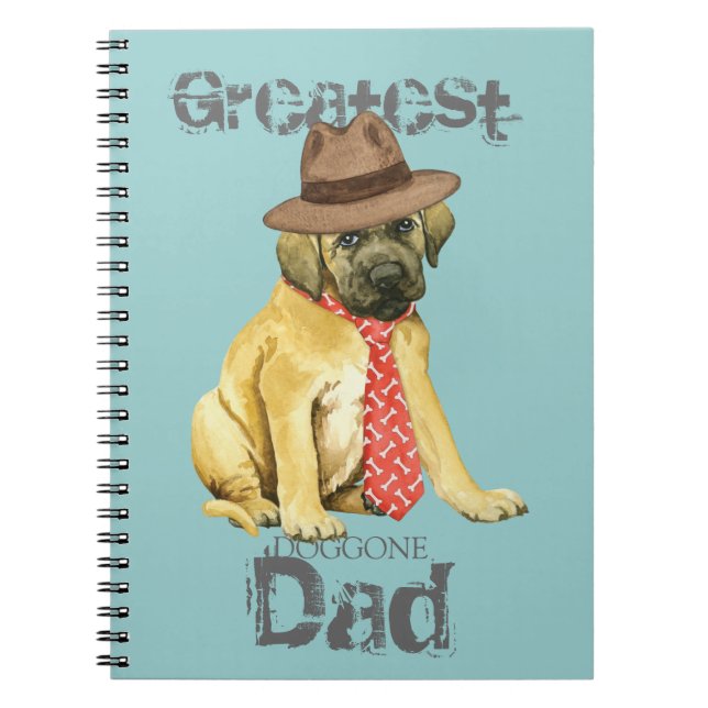 Mastiff Dad Spiral Notebook (Front)