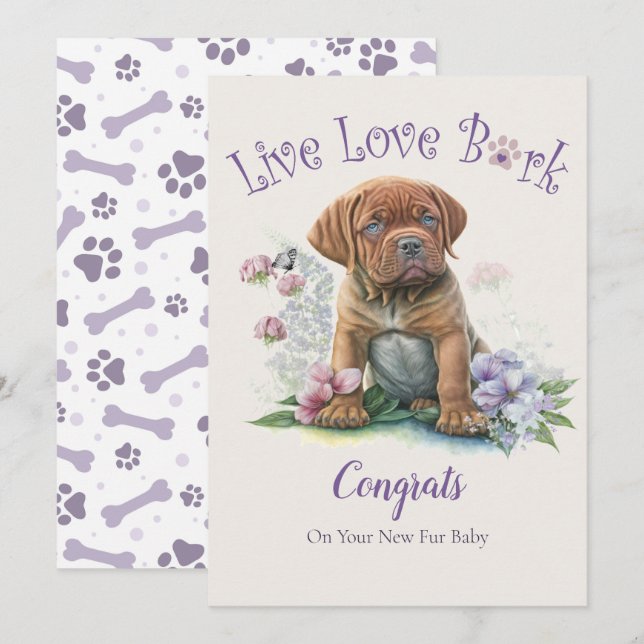Mastiff Dog Adoption, Gotcha Day Card (Front/Back)