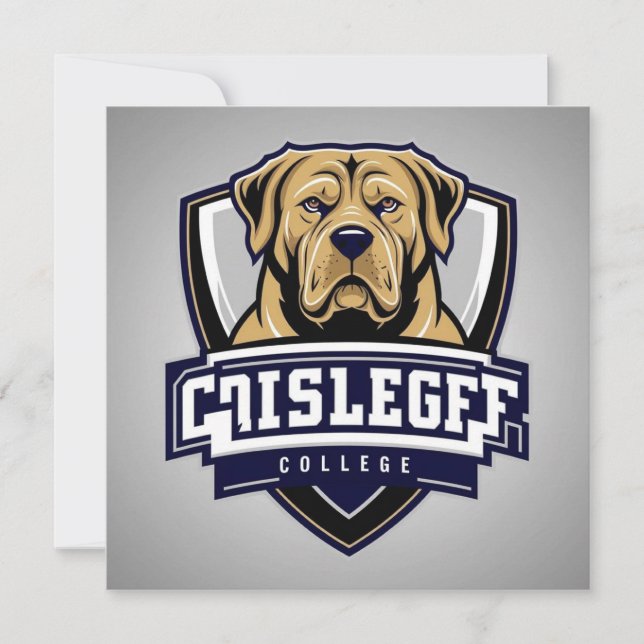 Mastiff Dog: College Logo (Front)